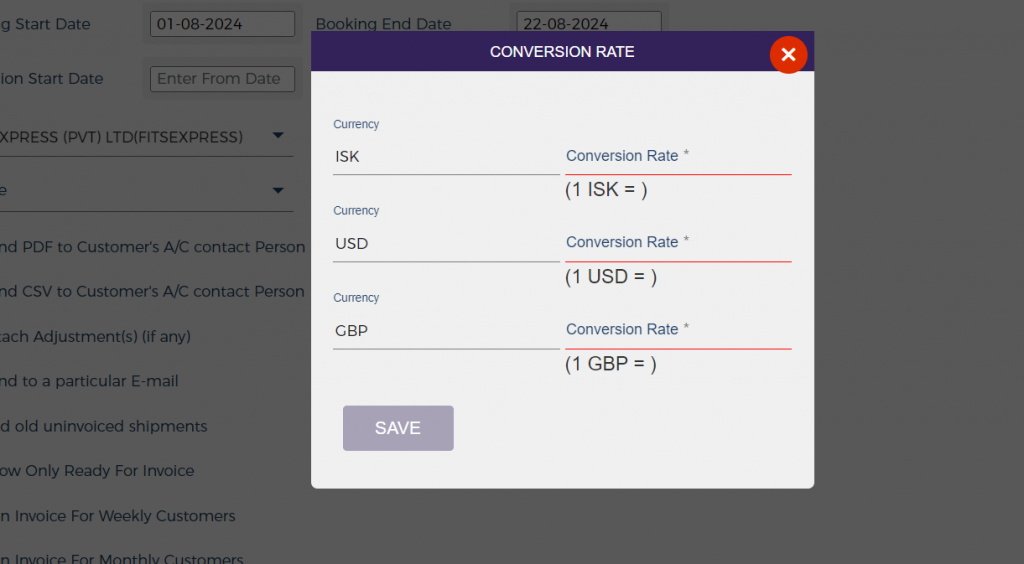 Conversion Rate Application